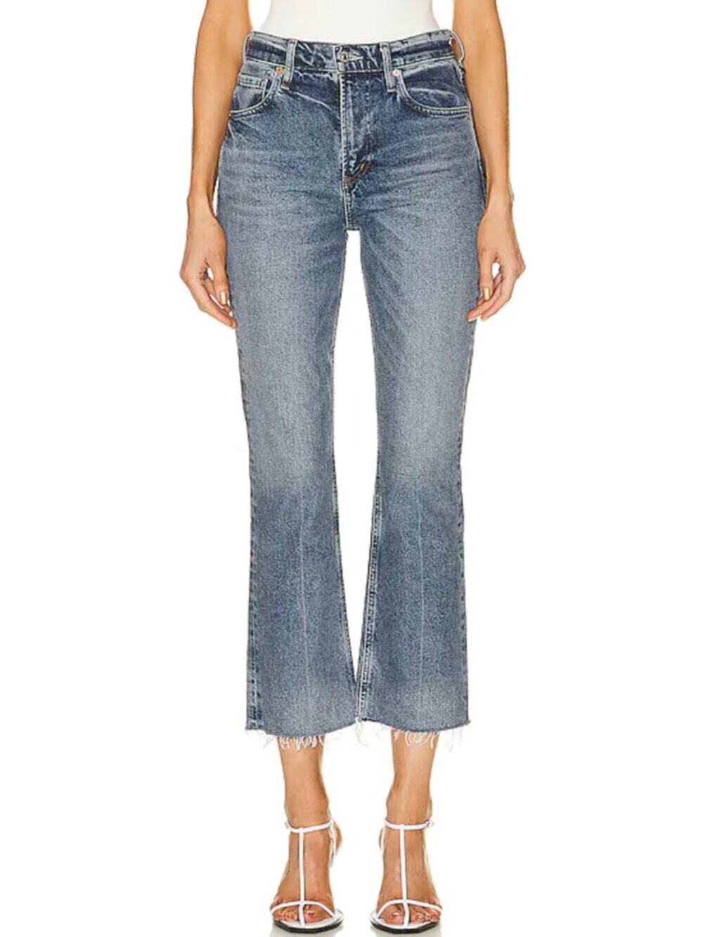 Citizens of Humanity Isola Cropped Boot Jeans in Ascent Wash